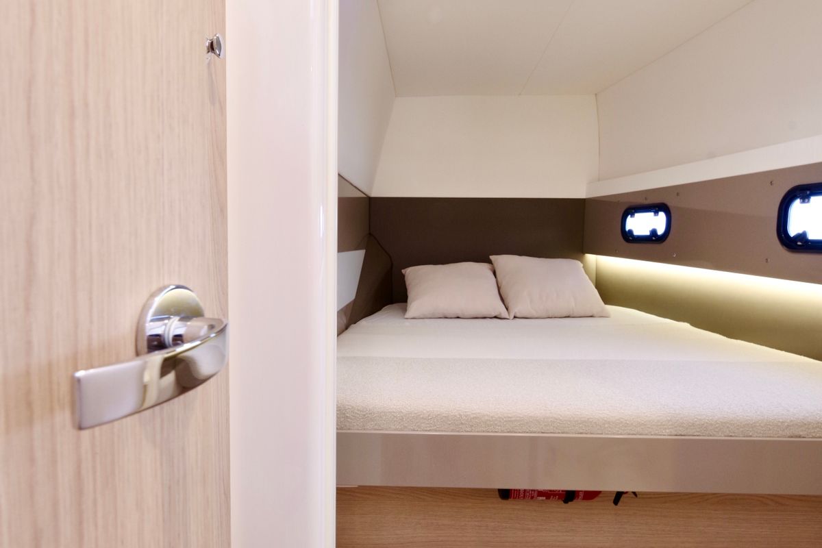 Cabin on Alba, a Bali 4.1 catamaran at Olbia, Italy