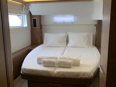 Cabin on WHITE PEARL, a Lagoon 46 catamaran at Athens, Greece