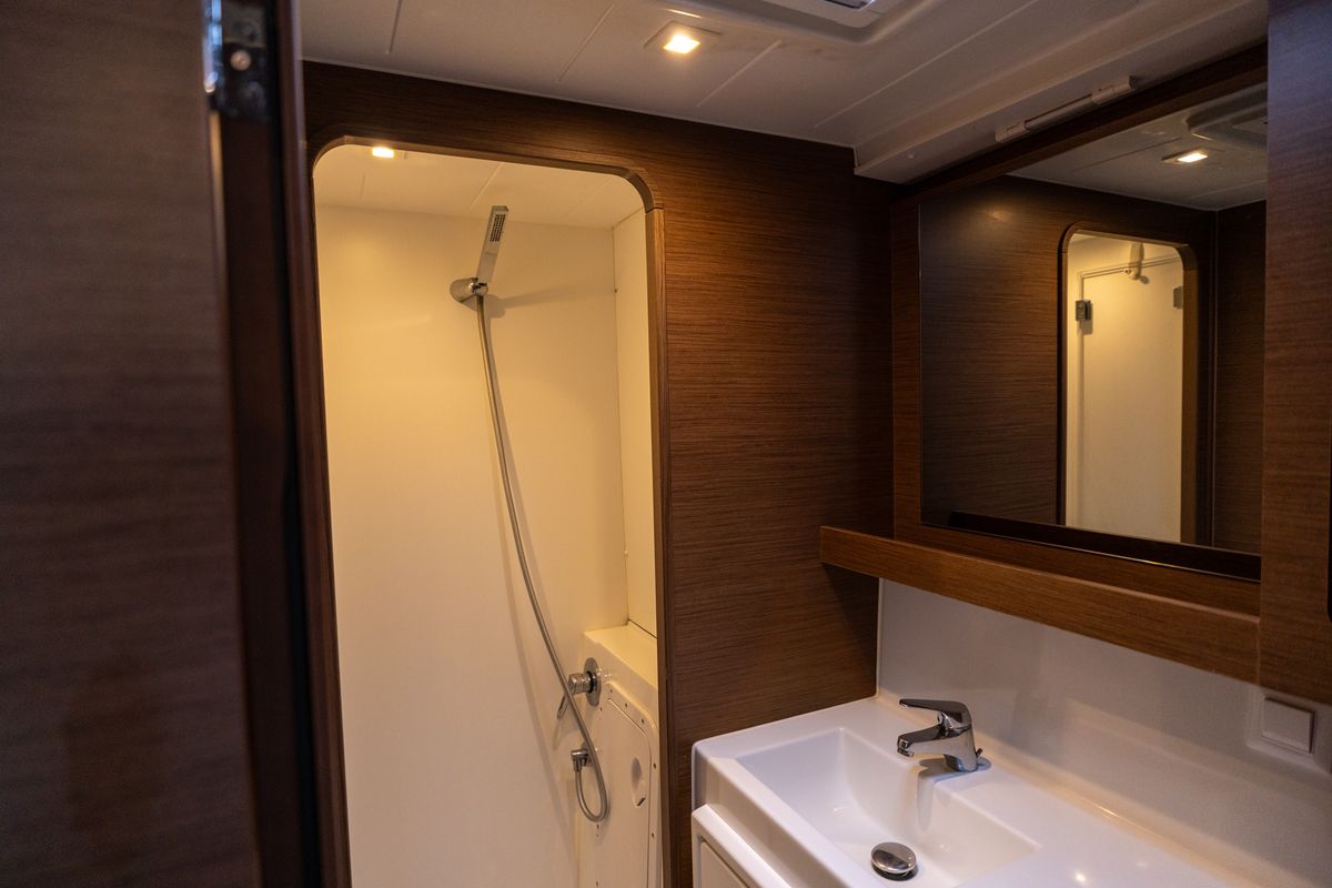 Head on Cappero - Standard line, a Lagoon 42 catamaran at Salerno, Italy