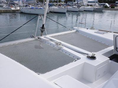 Deck of DOUBLE TROUBLE II, a Lagoon 450 catamaran at Općina Sukošan, Croatia