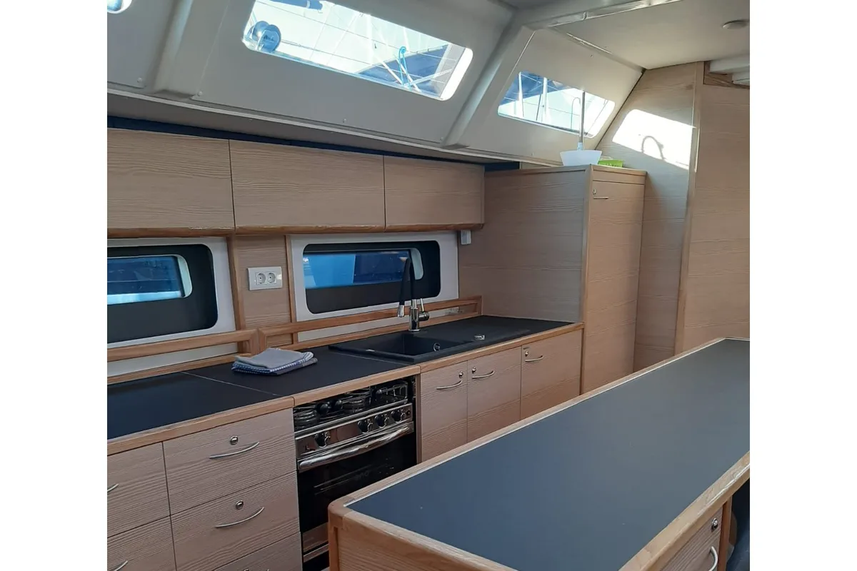 Galley of My Wave, a D&D Kufner 54 Exclusive sailboat at Grad Trogir, Croatia