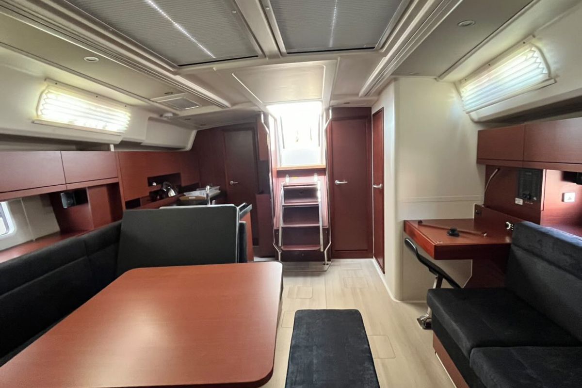 Salon of Avra, a Hanse Yachts Hanse 458 sailboat at Municipal Unit of Lefkada, Greece