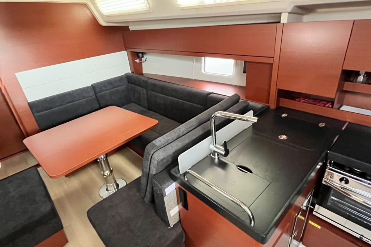 Galley of Avra, a Hanse Yachts Hanse 458 sailboat at Municipal Unit of Lefkada, Greece