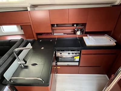 Galley of Avra, a Hanse Yachts Hanse 458 sailboat at Municipal Unit of Lefkada, Greece