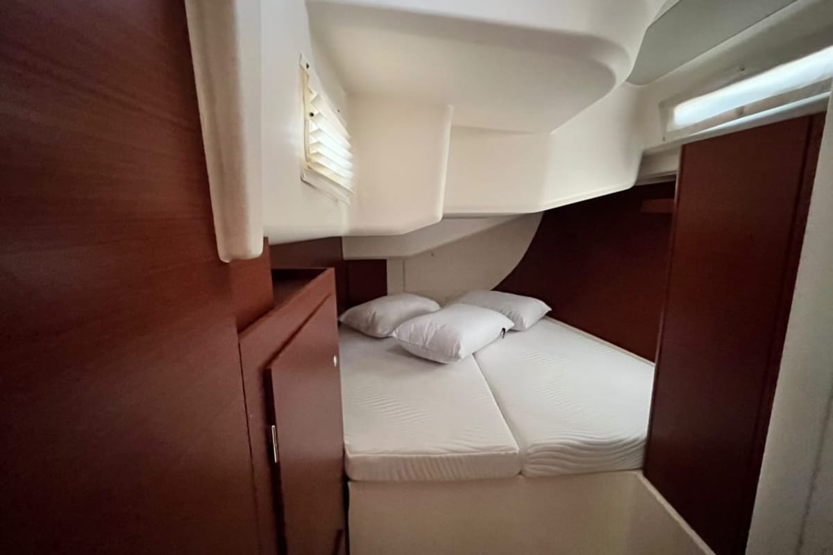 Cabin on Avra, a Hanse Yachts Hanse 458 sailboat at Municipal Unit of Lefkada, Greece