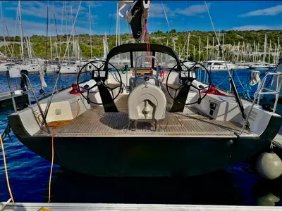 Cockpit of Nadja, a More Boats More 55 sailboat at Seget Donji, Croatia