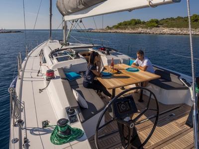 Deck of Nadja, a More Boats More 55 sailboat at Seget Donji, Croatia