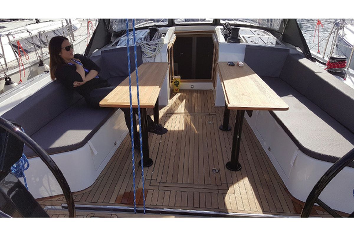 Deck of Nadja, a More Boats More 55 sailboat at Seget Donji, Croatia