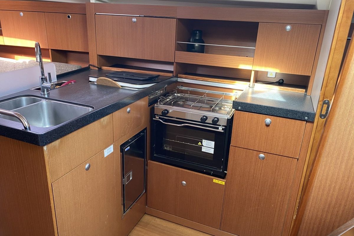 Galley of Kon-Tiki, a Hanse Yachts Hanse 385 sailboat at Grad Pula, Croatia