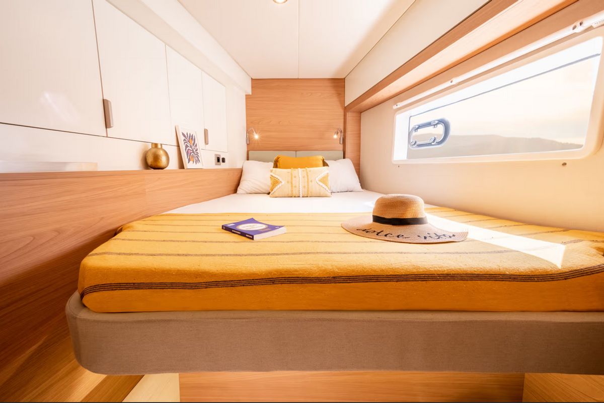 Cabin on Junior Mary 1, a Bali 4.2 catamaran at Municipal Unit of Palairos, Greece