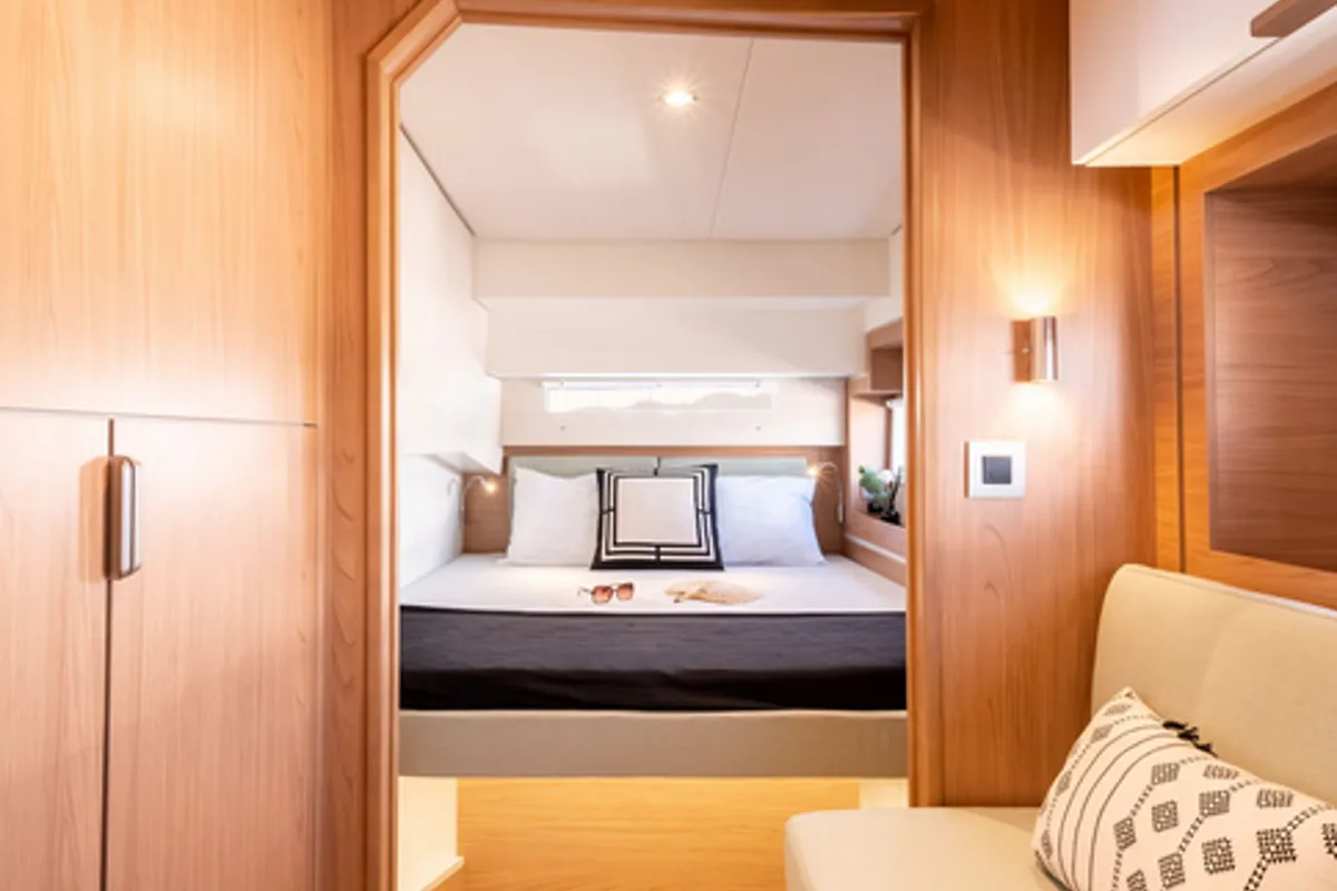Cabin on Junior Mary 1, a Bali 4.2 catamaran at Municipal Unit of Palairos, Greece