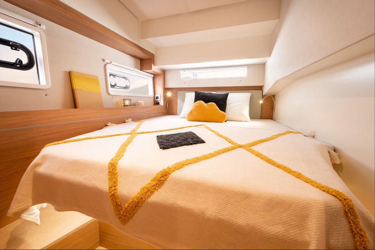 Cabin on Junior Mary 1, a Bali 4.2 catamaran at Municipal Unit of Palairos, Greece