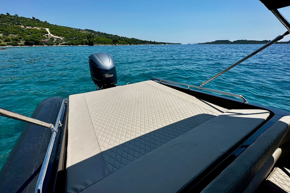 Deck of Lux Lolivul 9 - 2, a Kanula d.o.o. Lolivul 9 rib at Grad Trogir, Croatia