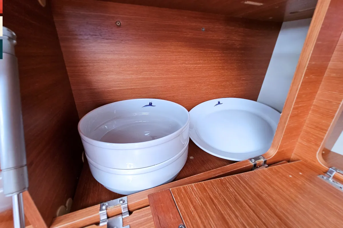 Galley of Maverick, a Dufour 520 GL sailboat at Općina Rogoznica, Croatia