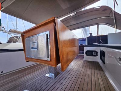 Deck of Maverick, a Dufour 520 GL sailboat at Općina Rogoznica, Croatia
