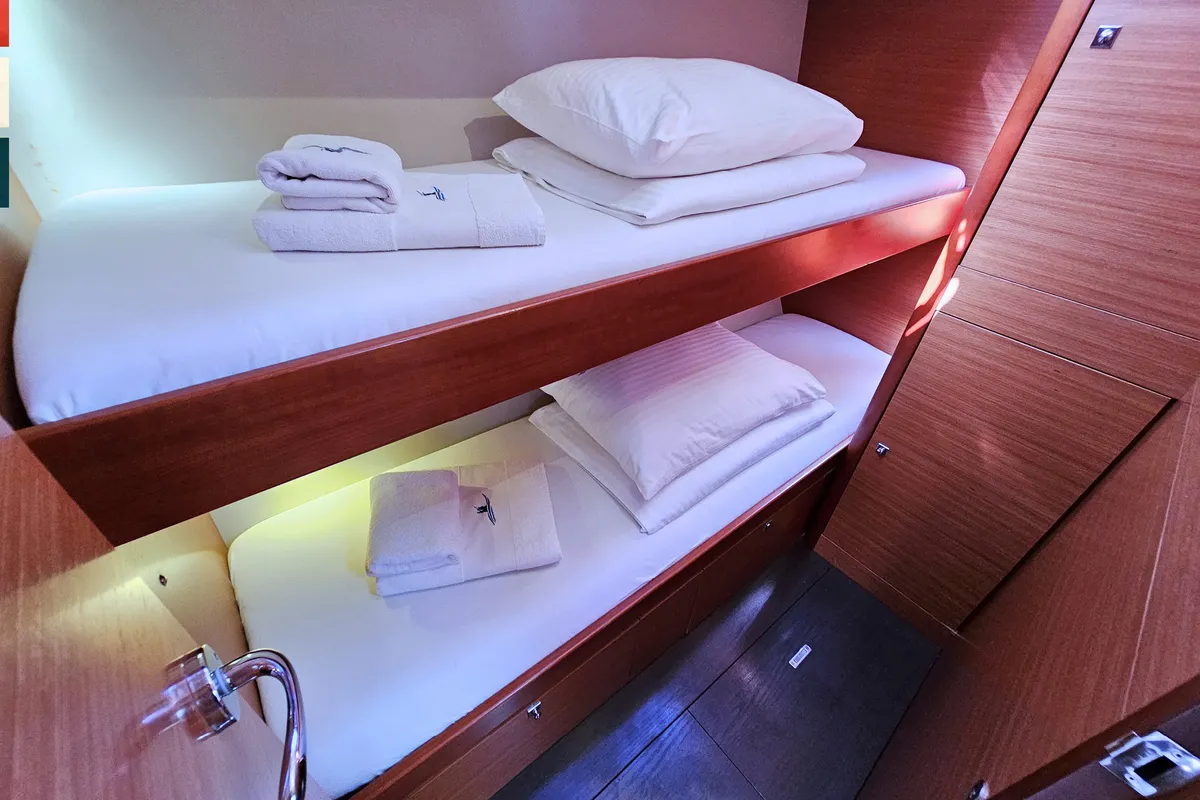 Cabin on Maverick, a Dufour 520 GL sailboat at Općina Rogoznica, Croatia