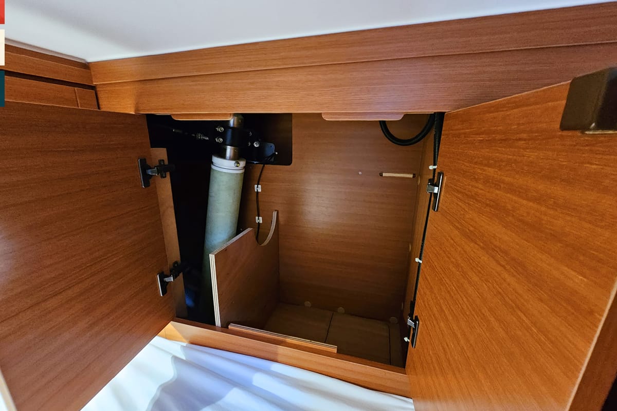 Cabin on Maverick, a Dufour 520 GL sailboat at Općina Rogoznica, Croatia