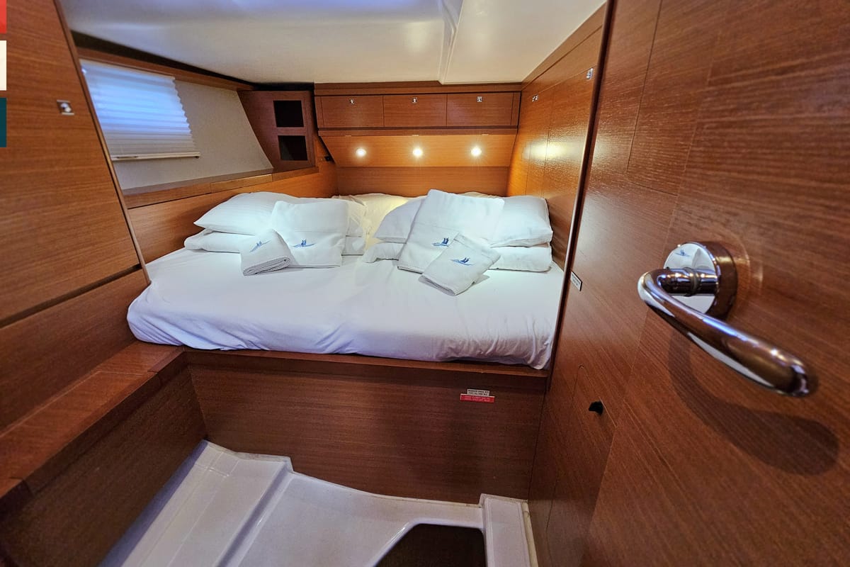 Cabin on Maverick, a Dufour 520 GL sailboat at Općina Rogoznica, Croatia