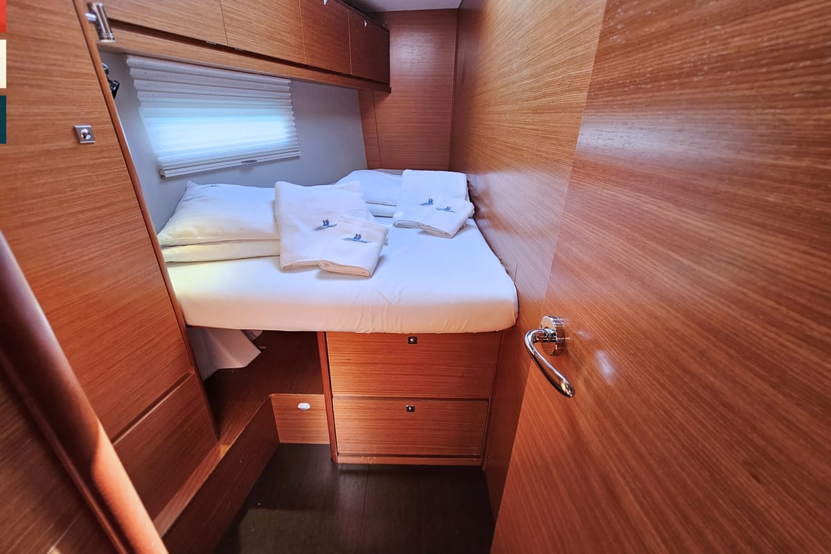 Cabin on Maverick, a Dufour 520 GL sailboat at Općina Rogoznica, Croatia