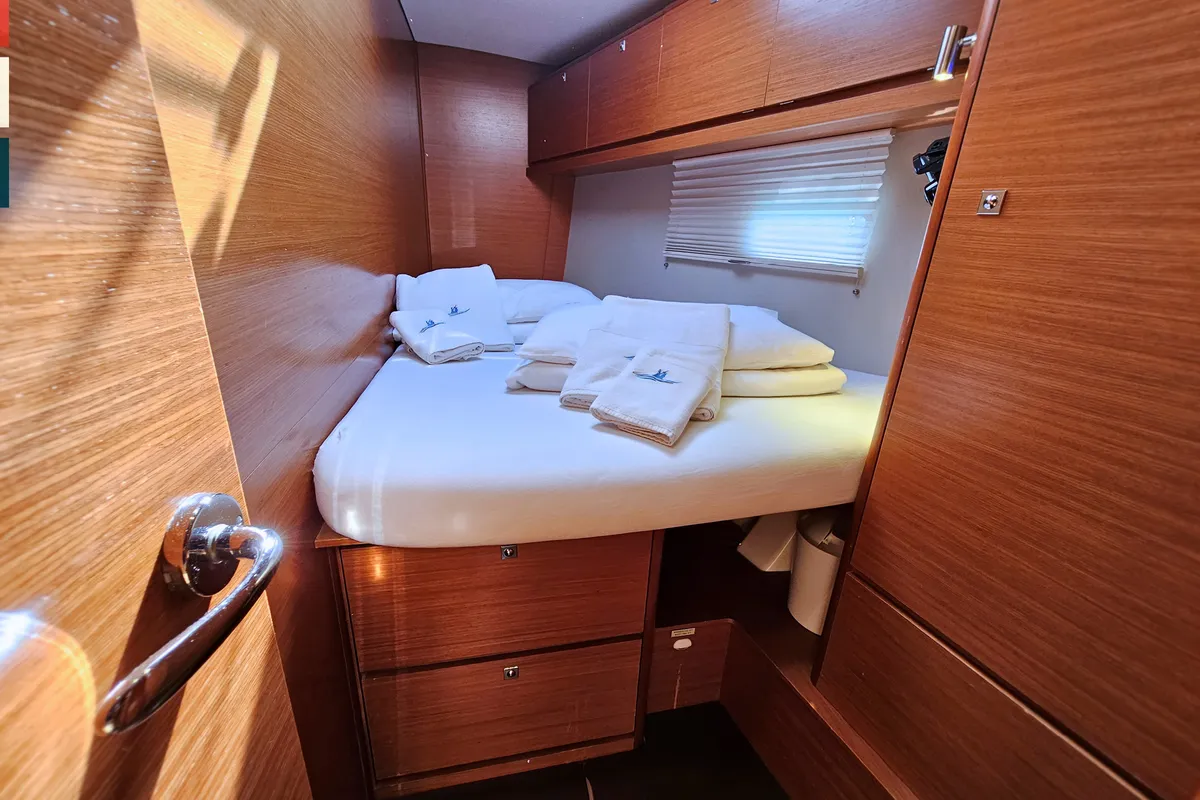 Cabin on Maverick, a Dufour 520 GL sailboat at Općina Rogoznica, Croatia