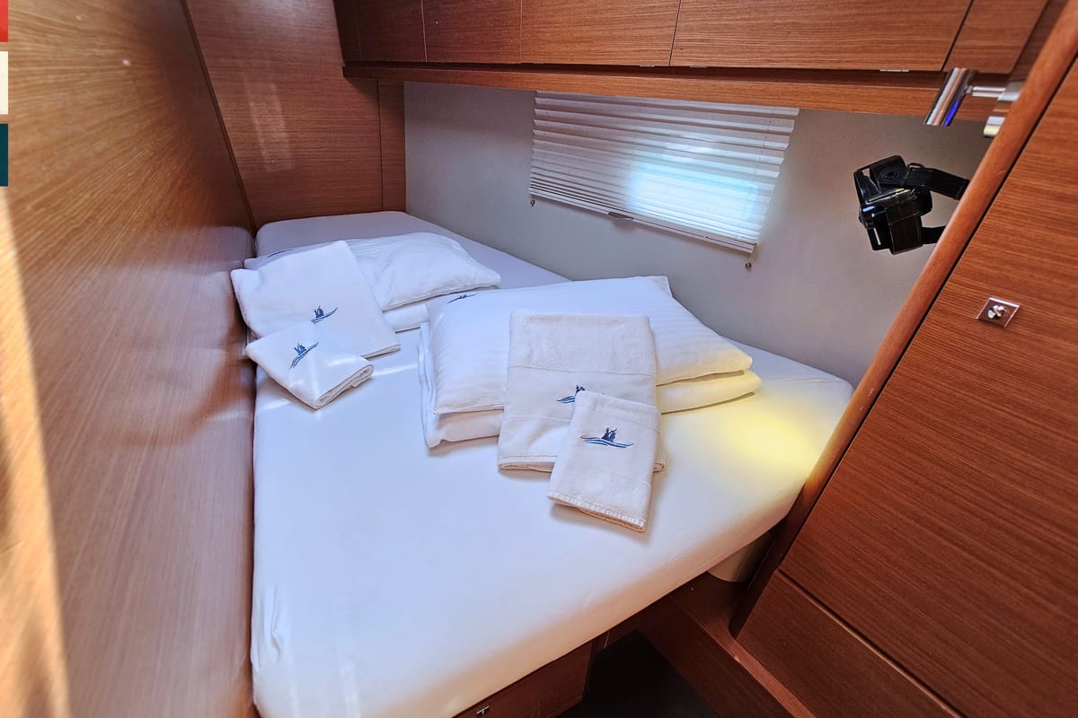 Cabin on Maverick, a Dufour 520 GL sailboat at Općina Rogoznica, Croatia