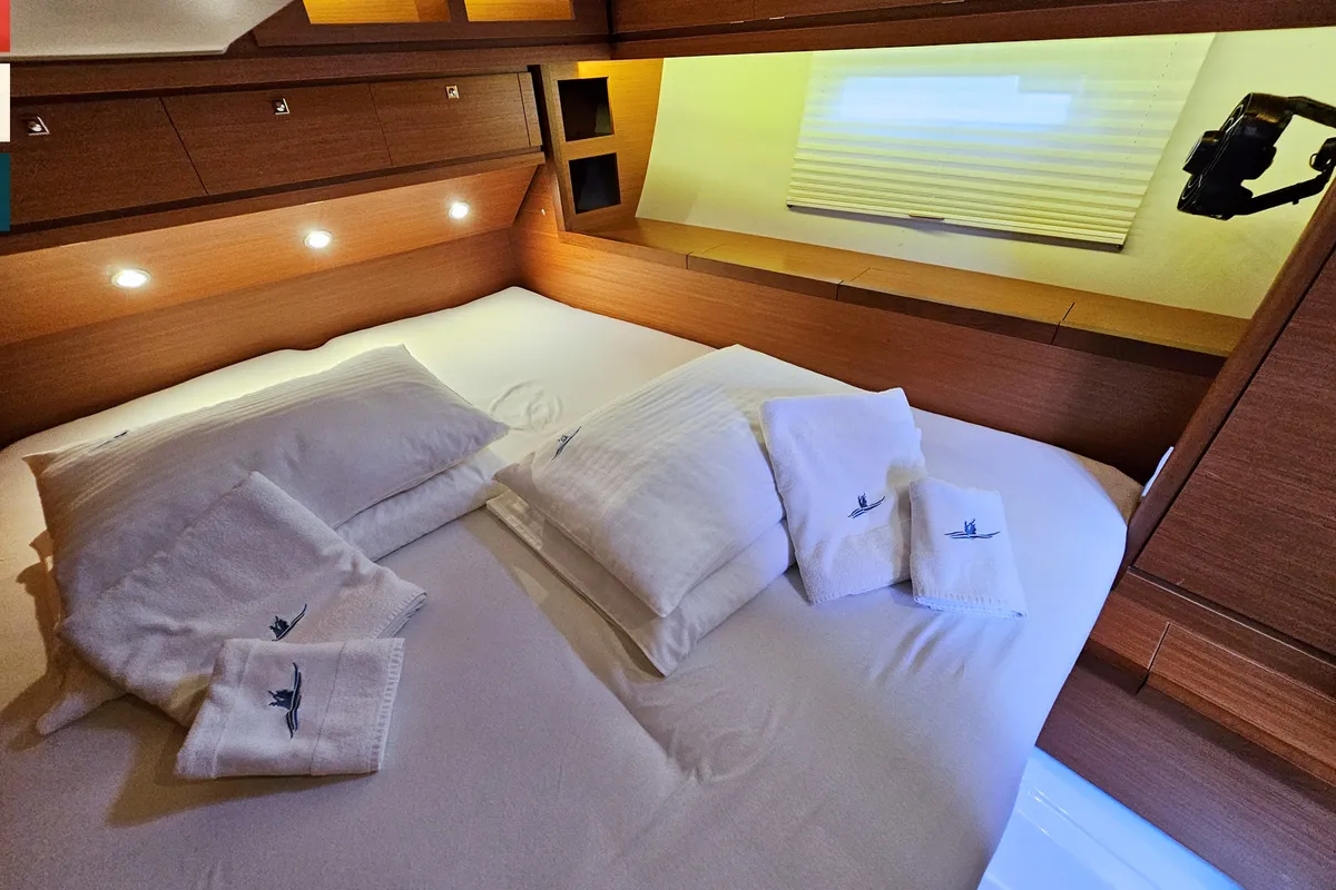 Cabin on Maverick, a Dufour 520 GL sailboat at Općina Rogoznica, Croatia