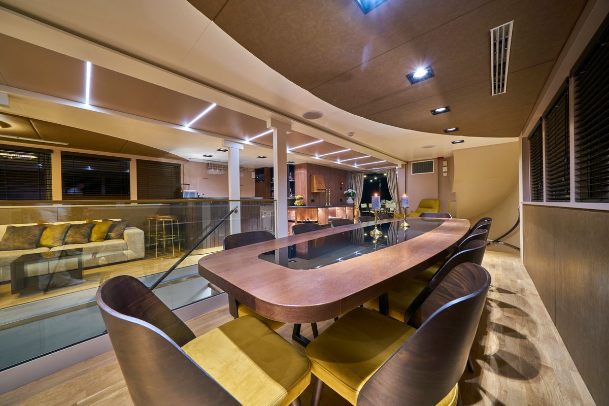 Salon of Rara Avis, a Gulet Luxury Sailing Yacht yacht at Split, Croatia