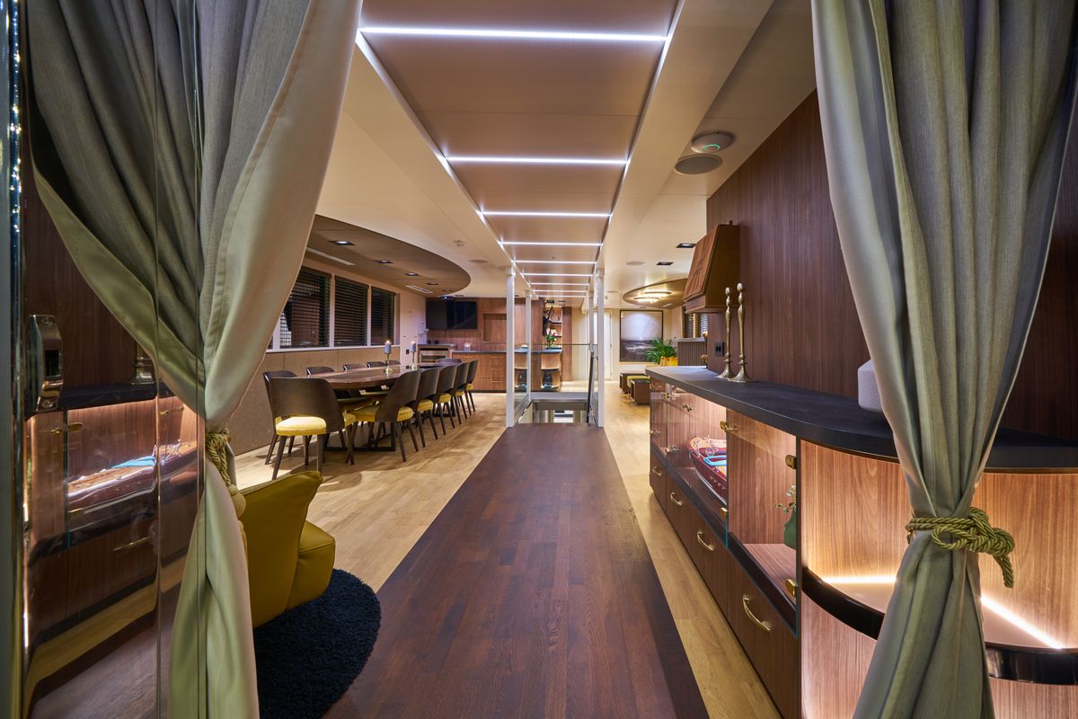 Salon of Rara Avis, a Gulet Luxury Sailing Yacht yacht at Split, Croatia