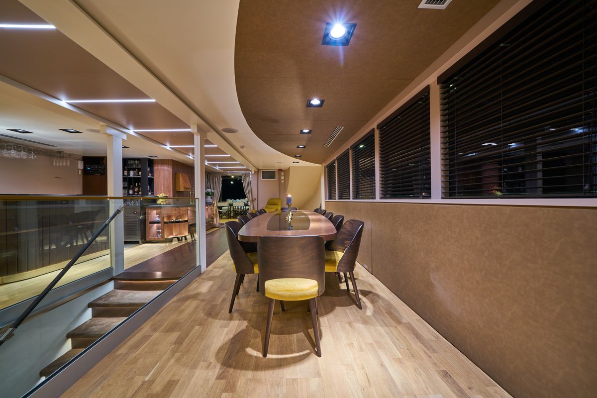 Salon of Rara Avis, a Gulet Luxury Sailing Yacht yacht at Split, Croatia