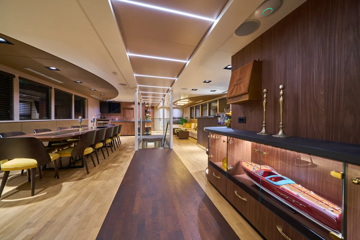 Salon of Rara Avis, a Gulet Luxury Sailing Yacht yacht at Split, Croatia