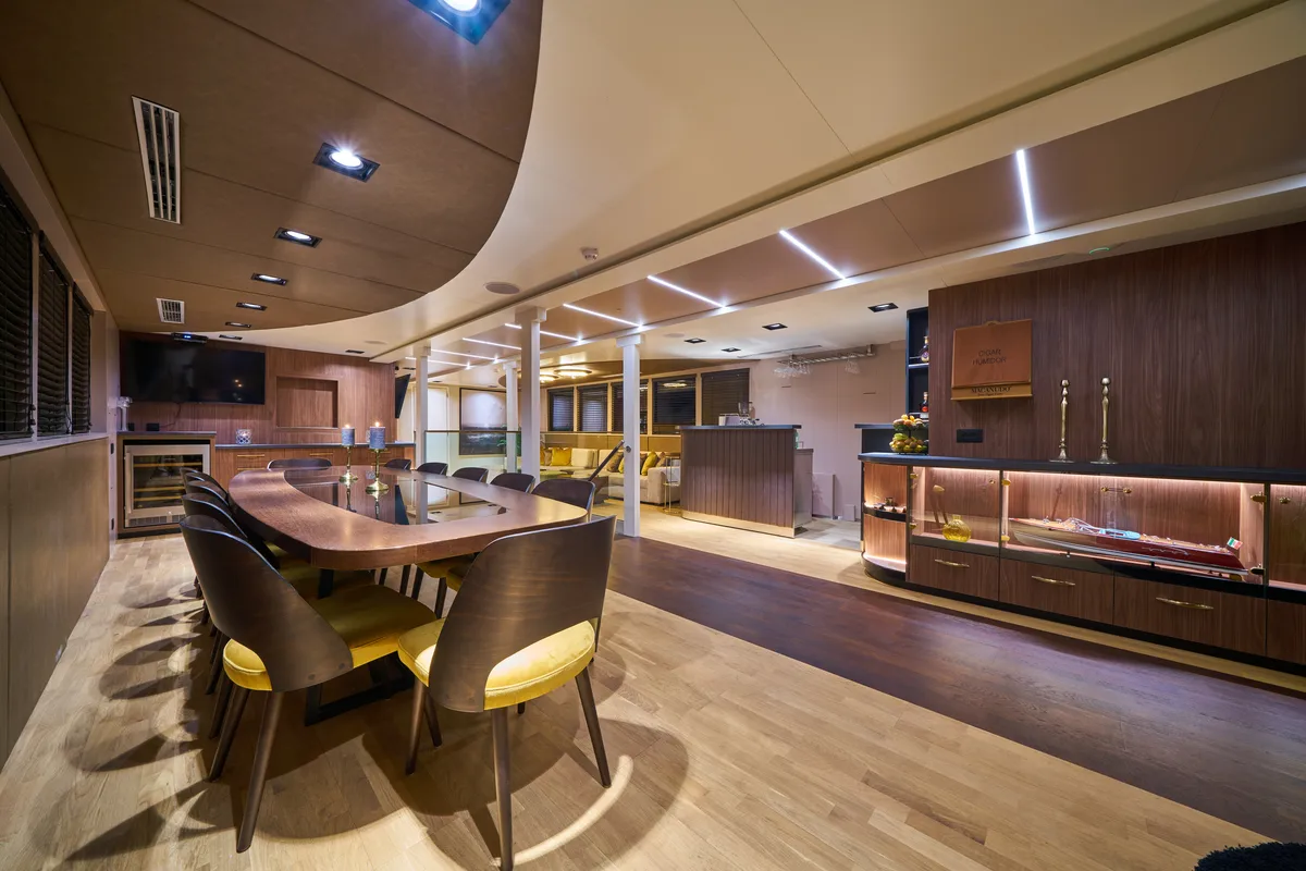 Salon of Rara Avis, a Gulet Luxury Sailing Yacht yacht at Split, Croatia