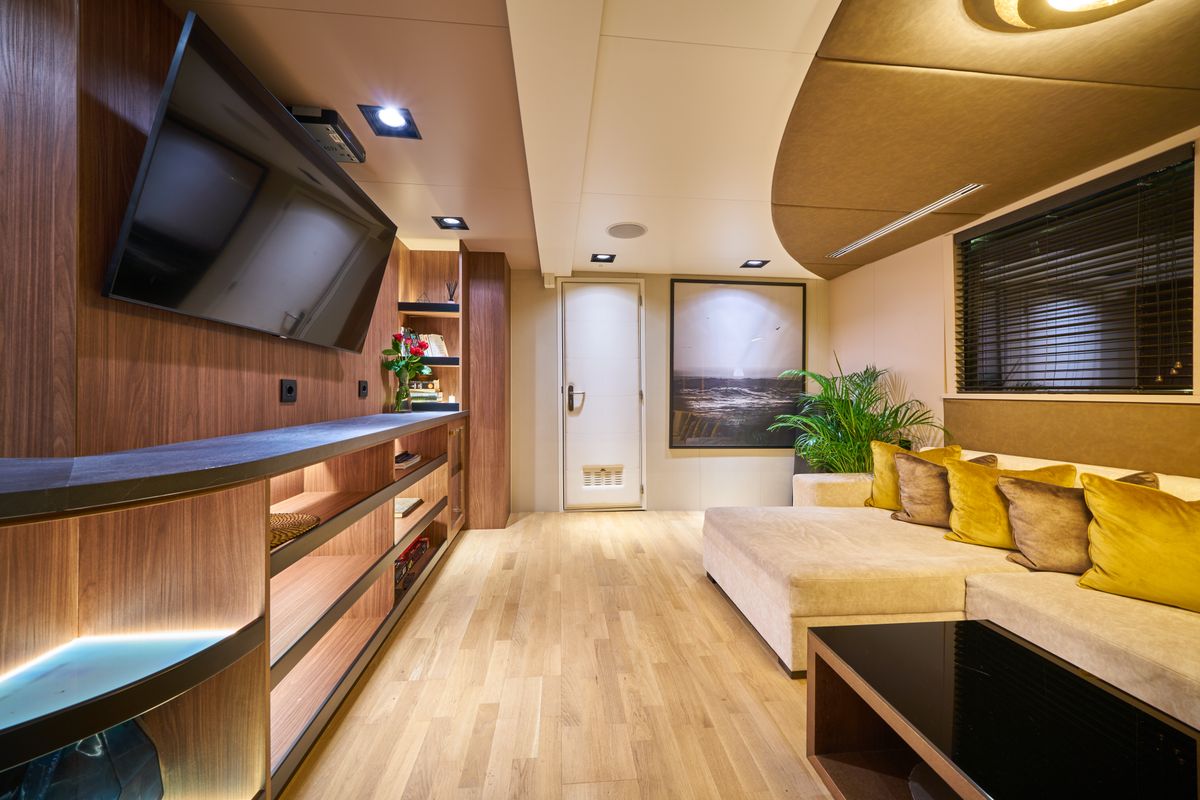 Salon of Rara Avis, a Gulet Luxury Sailing Yacht yacht at Split, Croatia
