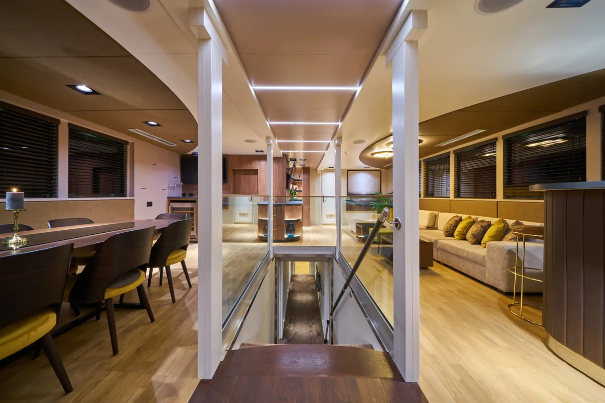 Salon of Rara Avis, a Gulet Luxury Sailing Yacht yacht at Split, Croatia