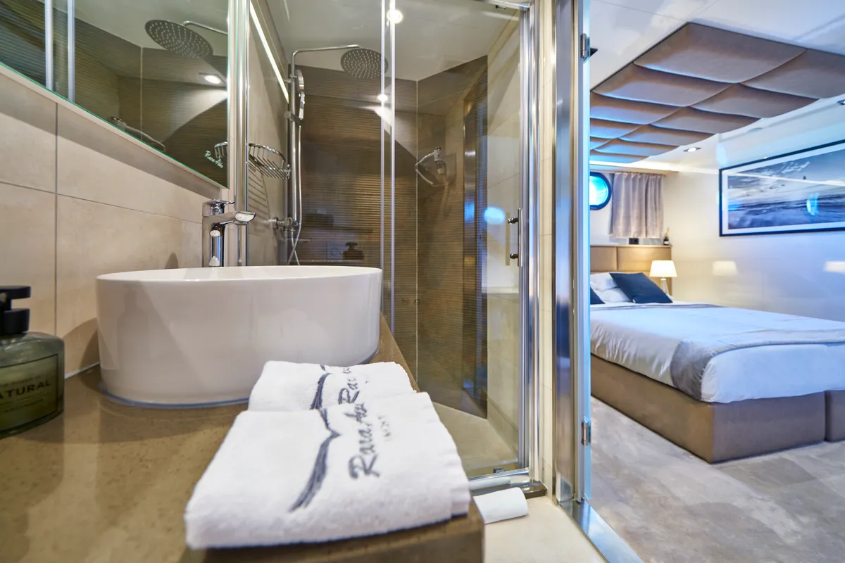 Head on Rara Avis, a Gulet Luxury Sailing Yacht yacht at Split, Croatia