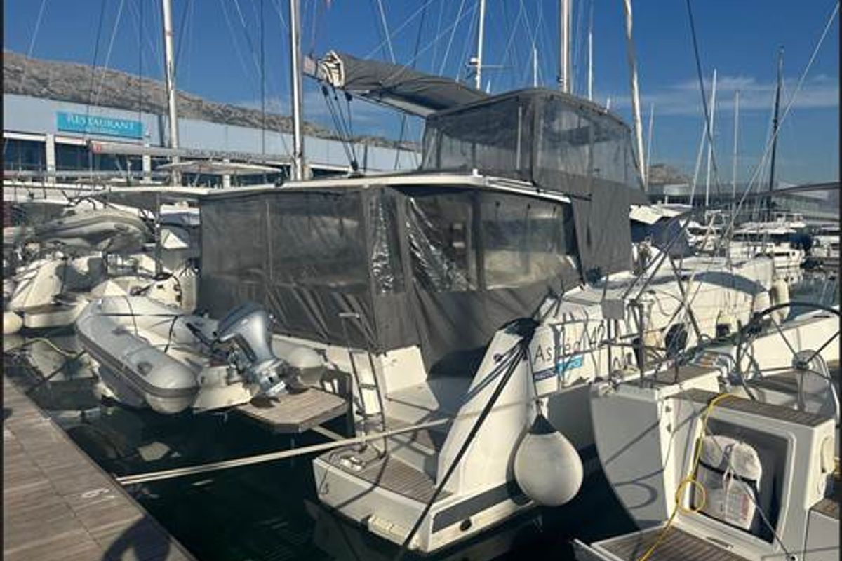 Exterior view of Mouse, a Fountaine Pajot Astrea 42 catamaran at Općina Rogoznica, Croatia
