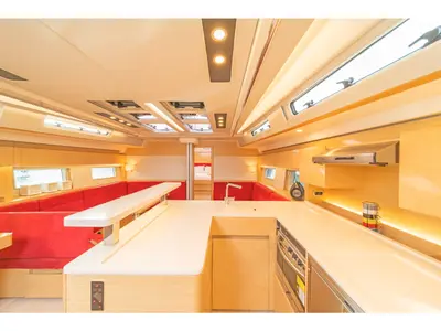 Galley of Amadea, a Hanse Yachts Hanse 588 sailboat at Kos, Greece