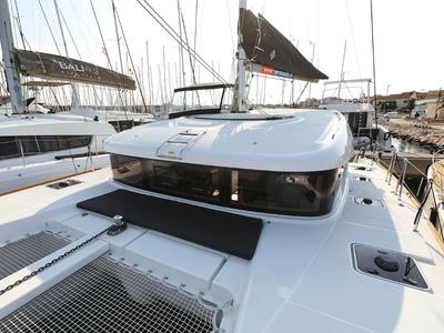 Deck of Lipstick, a Lagoon 40 catamaran at Grad Biograd na Moru, Croatia