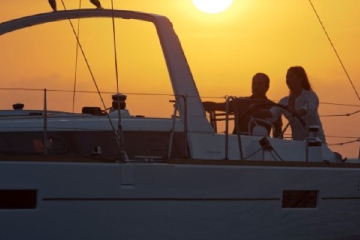 Exterior view of Tina, a Beneteau Oceanis 41 sailboat at Fethiye, Turkey