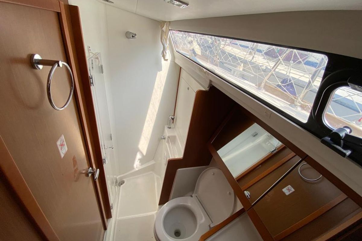 Head on Tina, a Beneteau Oceanis 41 sailboat at Fethiye, Turkey