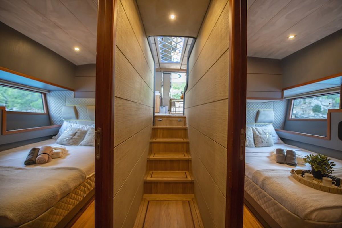 Cabin on Golden Blue, a Custom Made Golden blue yacht at Fethiye, Turkey