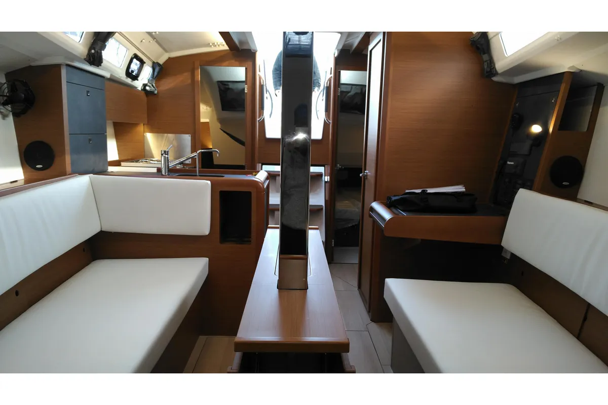 Salon of Meliti, a Jeanneau Sun Odyssey 349 sailboat at Volos Municipality, Greece