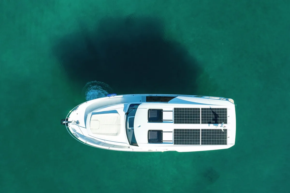Exterior view of Blandona, a Greenline 39 yacht at Pirovac, Croatia