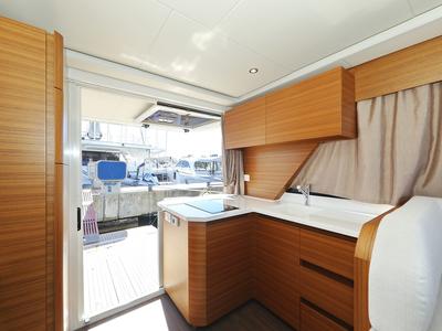 Galley of Blandona, a Greenline 39 yacht at Pirovac, Croatia