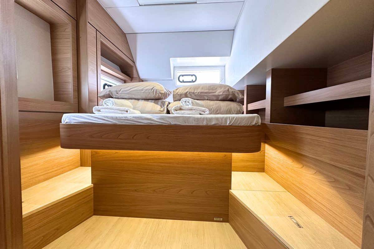 Cabin on Maestro, a Bali 4.6 catamaran at Grad Kaštela, Croatia
