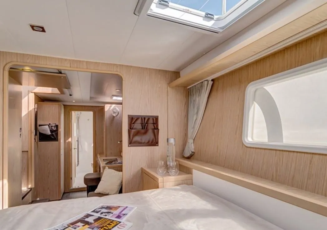 Cabin on Orion VII, a Lagoon 400 S2 catamaran at Volos Municipality, Greece