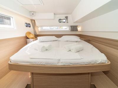 Cabin on Marina 3, a Lagoon 42 catamaran at Skiathos, Greece