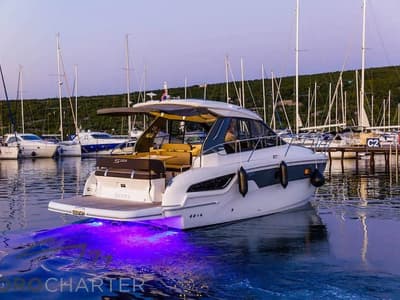 Anchy, a Bavaria 33 Sport HT motorboat at Punat, Croatia