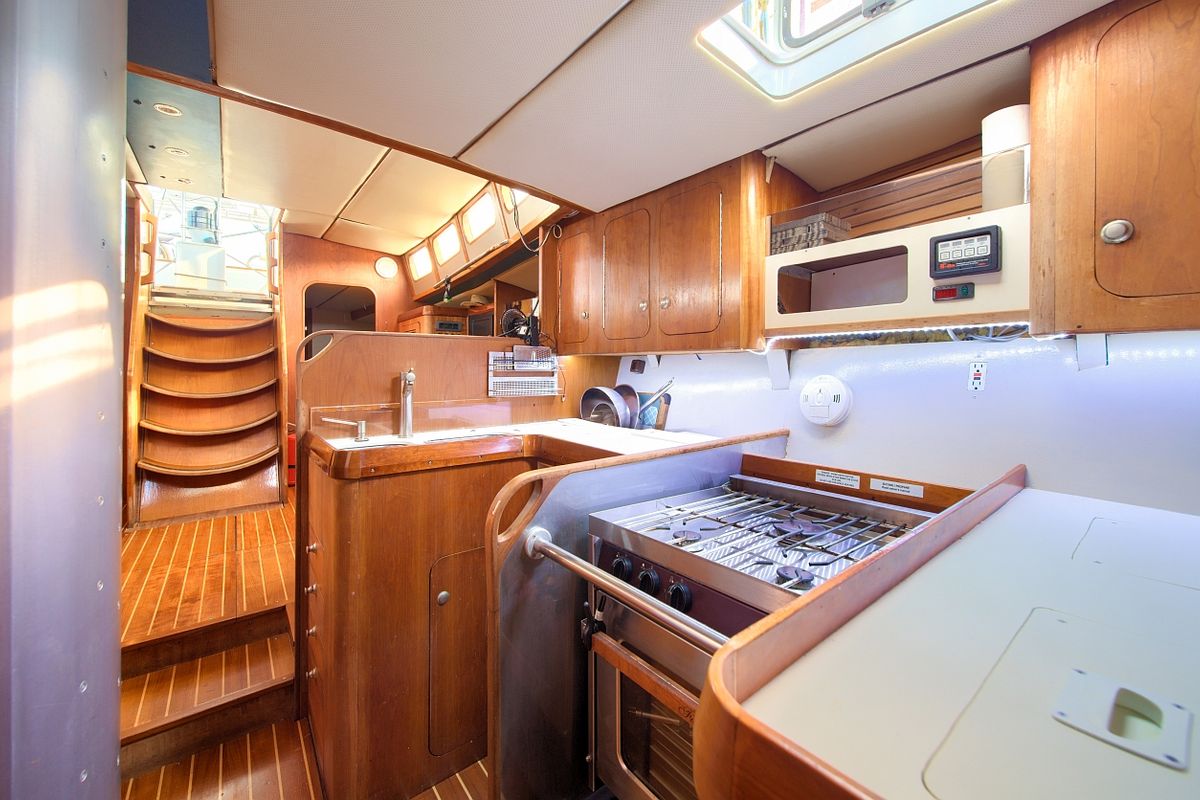 Galley of Amica, a Aragosa Yachts Dolphin 50 sailboat at Punat, Croatia