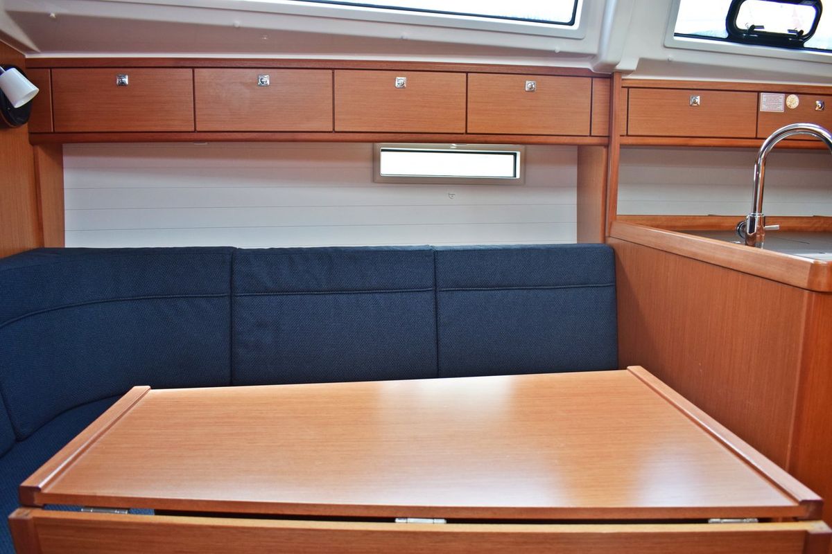 Salon of Šešula, a Bavaria Cruiser 37 sailboat at Grad Kaštela, Croatia