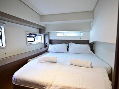 Cabin on Alexa, a Bali 4.2 catamaran at Salerno, Italy
